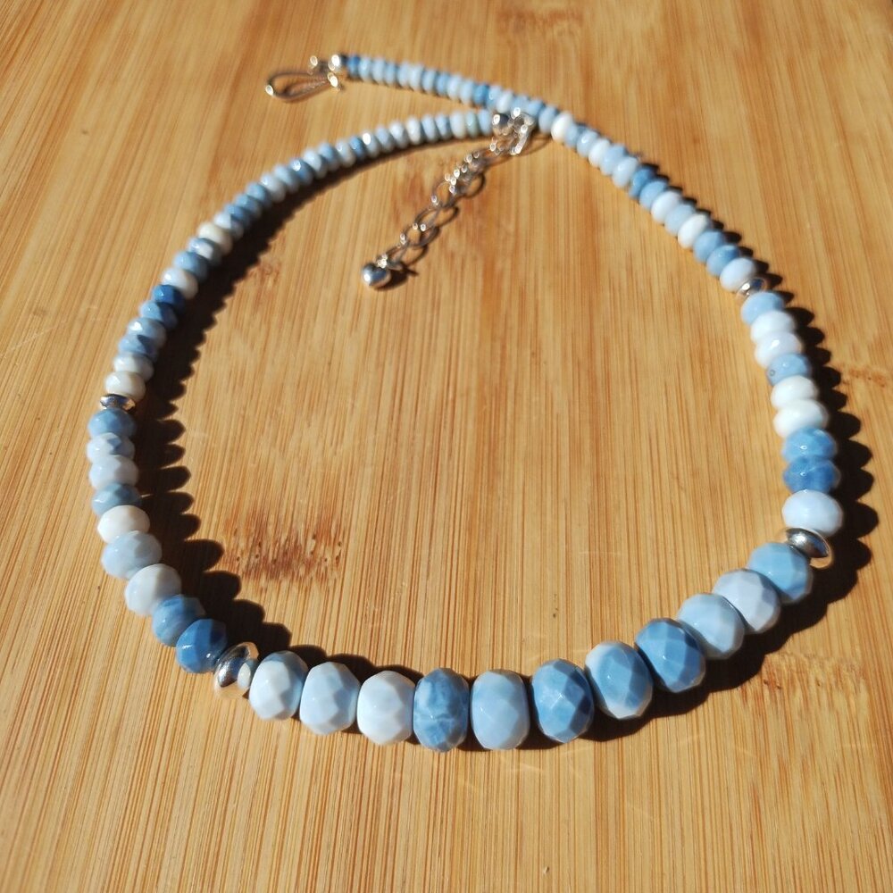 Jay King DTR Mine Finds Dream Blue Opal and 925 Sterling Silver Necklace - Picture 4 of 5